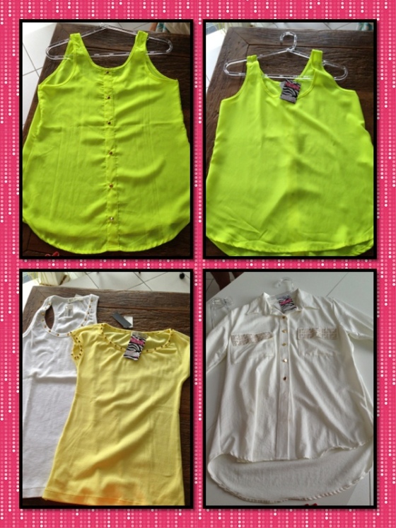 (P.s tem duas fotos da blusa de cetim verde,a primeira é da parte da frente e a segunda é a parte da frente!)